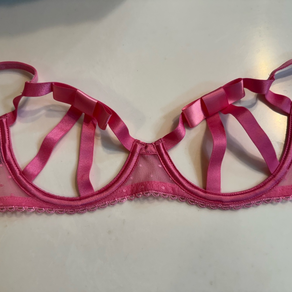 Victoria's Secret Vibrant Pink Mesh Bralette